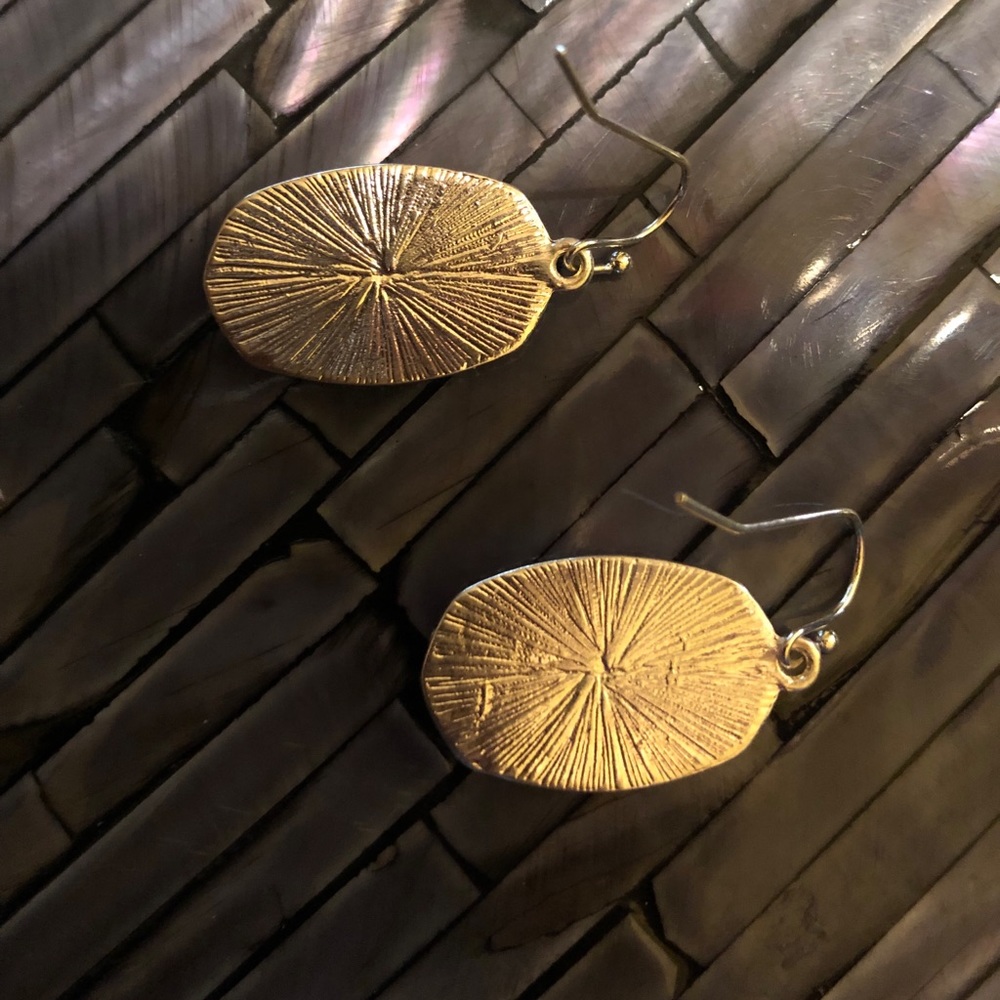 Silver plated/pink Druzy Drop stone earrings new - Picture 5 of 5